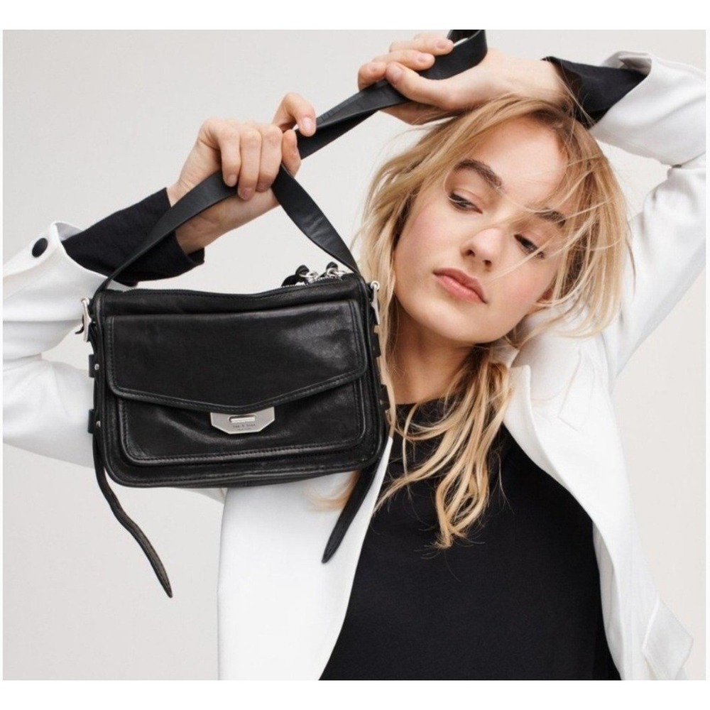 Rag & Bone Small Field Messenger Bag Womens OS Black Excellent Leather Crossbody